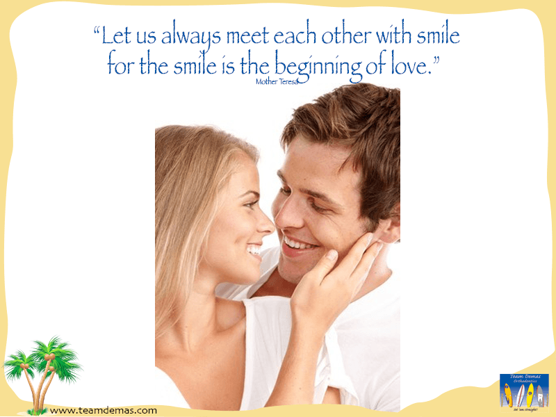 smile is the beginning of love